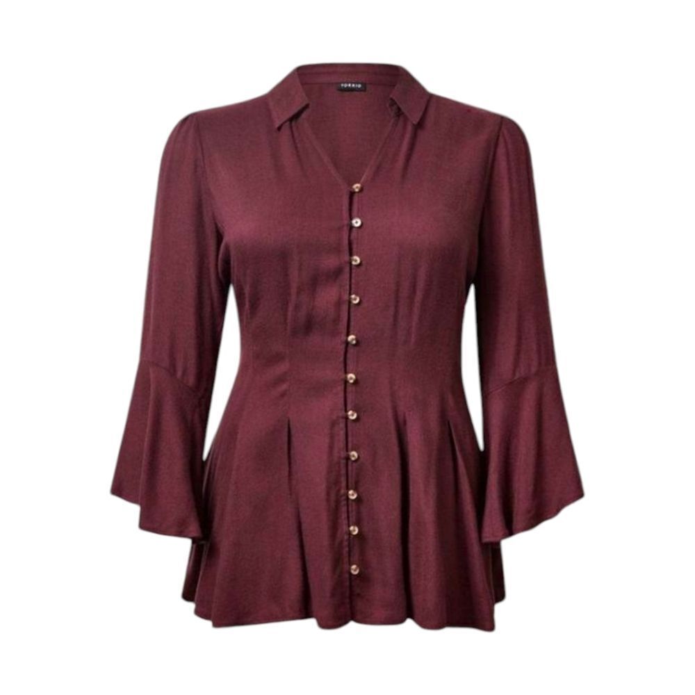 TORRID FITβ& FLARE Brushed Rayon Tie-Up back detail Acrylic Top Size 1X - Picture 5 of 15